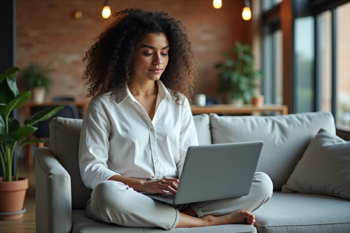 D&eacute;veloppeuse web travaillant sur le code HTML d'un formulaire avec un &eacute;diteur de code et un aper&ccedil;u navigateur c&ocirc;te &agrave; c&ocirc;te